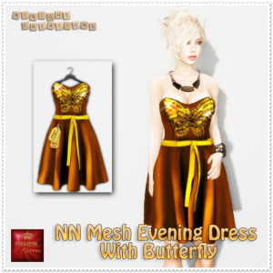 NN Mesh Evening Dress With Butterfly FQ